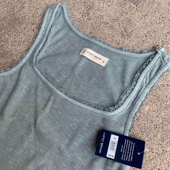 Sage Green Grunge Tank Top - Picture 4 of 7